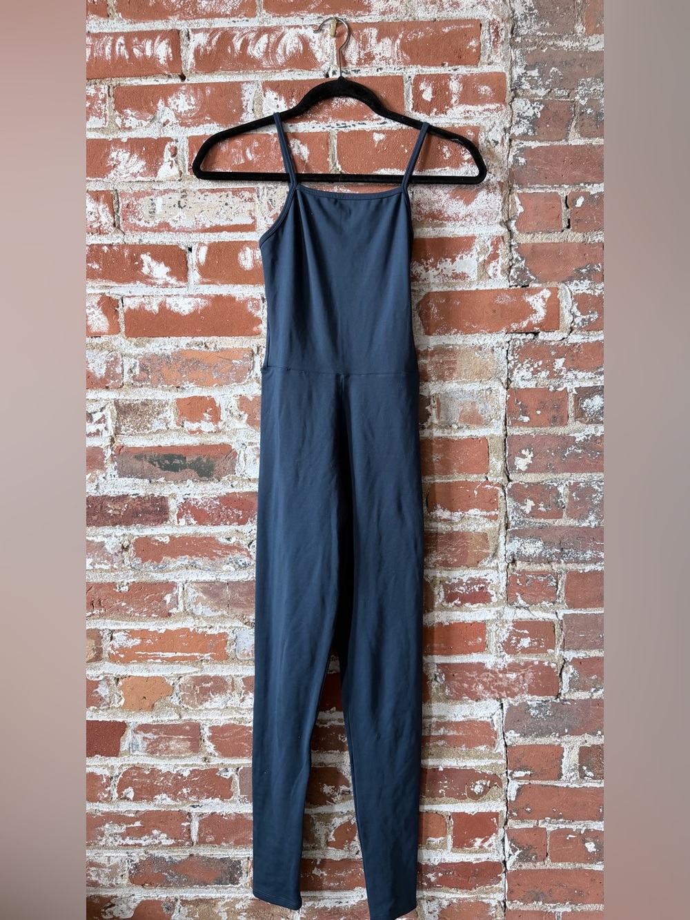 Girlfriend collective navy blue unitard activewear one piece